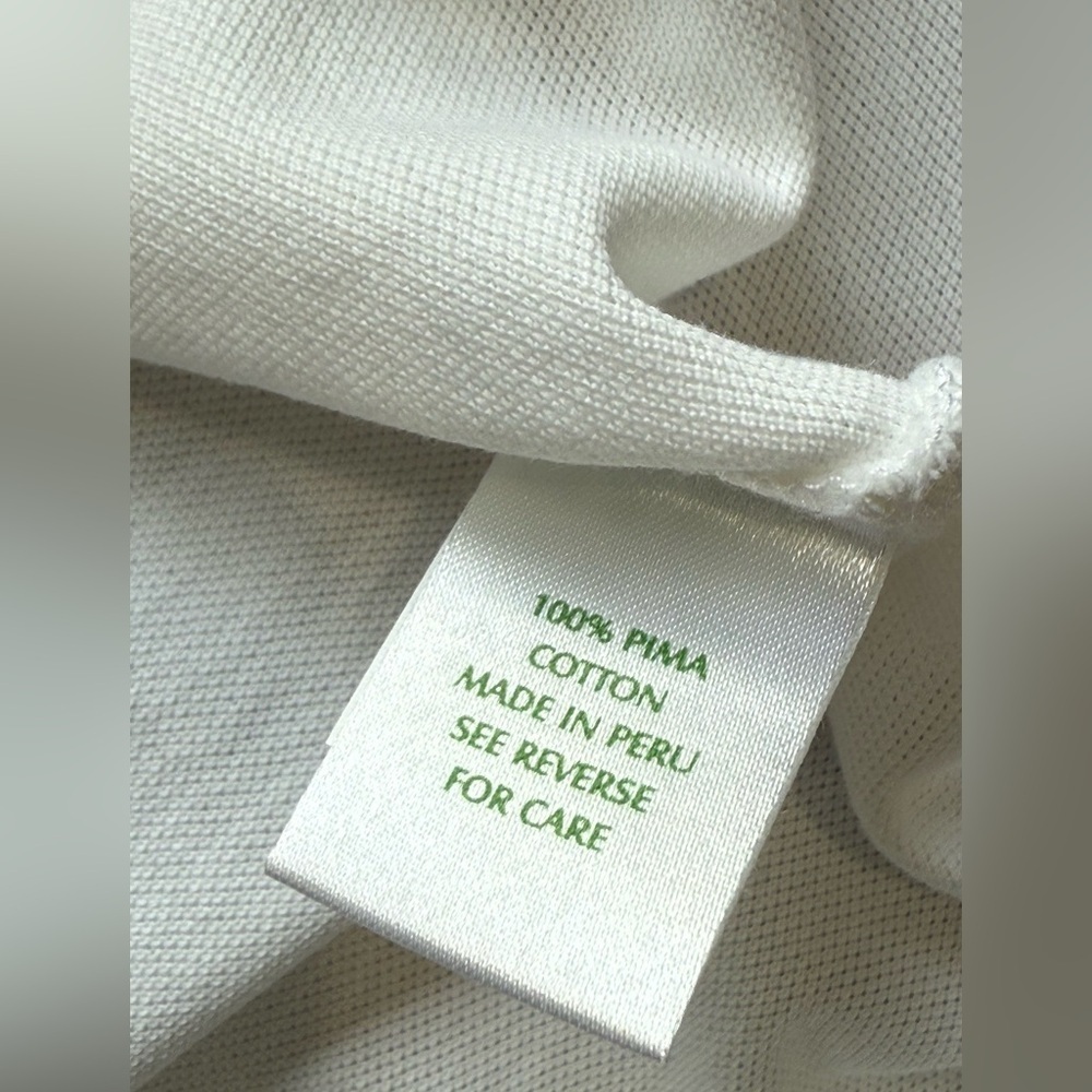 Lilly Pulitzer Resort White Pima Cotton EUC Polo Shirt SHORT Sleeve Size Small - Picture 2 of 7